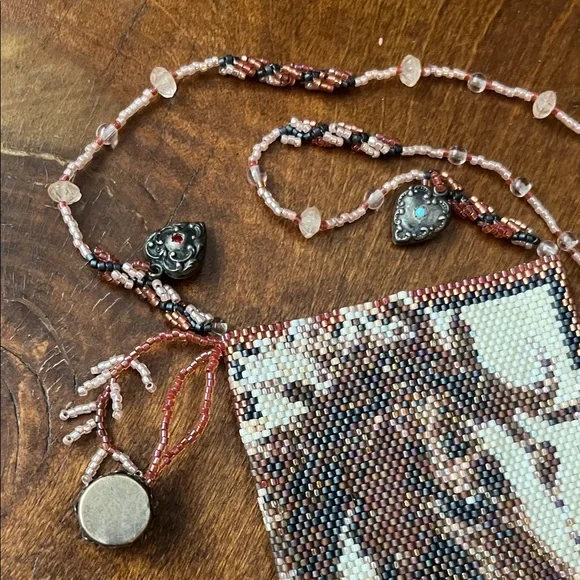 Vintage Beaded Fringe Tiny Purse - Picture 3 of 8